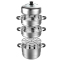 美的（Midea）蒸锅304不锈钢 3层三层加厚大蒸笼 电磁炉通用锅具汤锅蒸汽锅