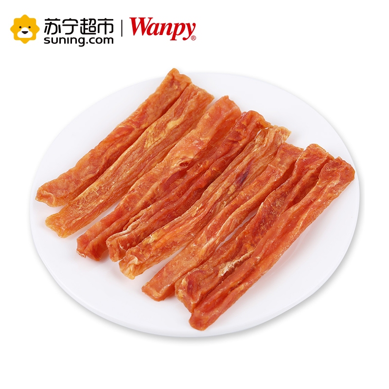 [苏宁超市]Wanpy 鸡肉丝 宠物食品 宠物零食 100g 肉干/肉条 狗零食宠物肉条训练泰迪金毛