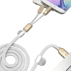 [苏宁自营]Remax 苹果7/8/6s安卓usb数据线二合一/USB一拖二手机充电线 双子-白色(1米)安卓+苹果