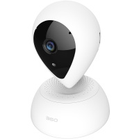 360智能摄像机悬浮版 D619 高清夜视 WIFI摄像头 双向通话 人脸识别 哭声报警 语音交互 白色