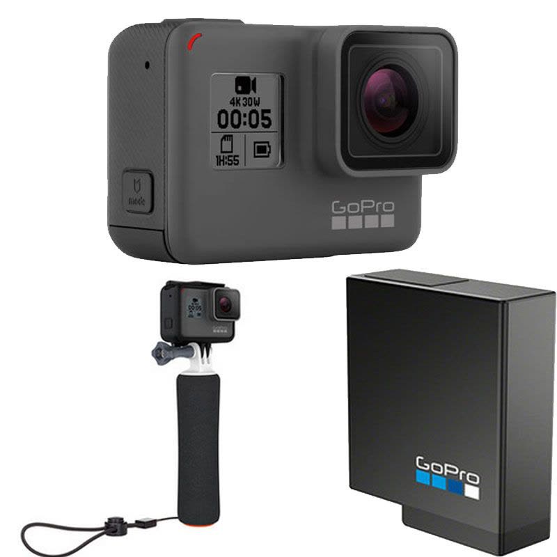 GoPro HERO 5 Black 运动摄像机 (含漂浮普及版配件套包) 4K视频 10米防水 触摸屏图片