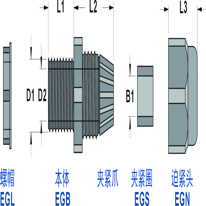 凯士士 固定头,尼龙66黑,50个/包,EG-9 EG-9