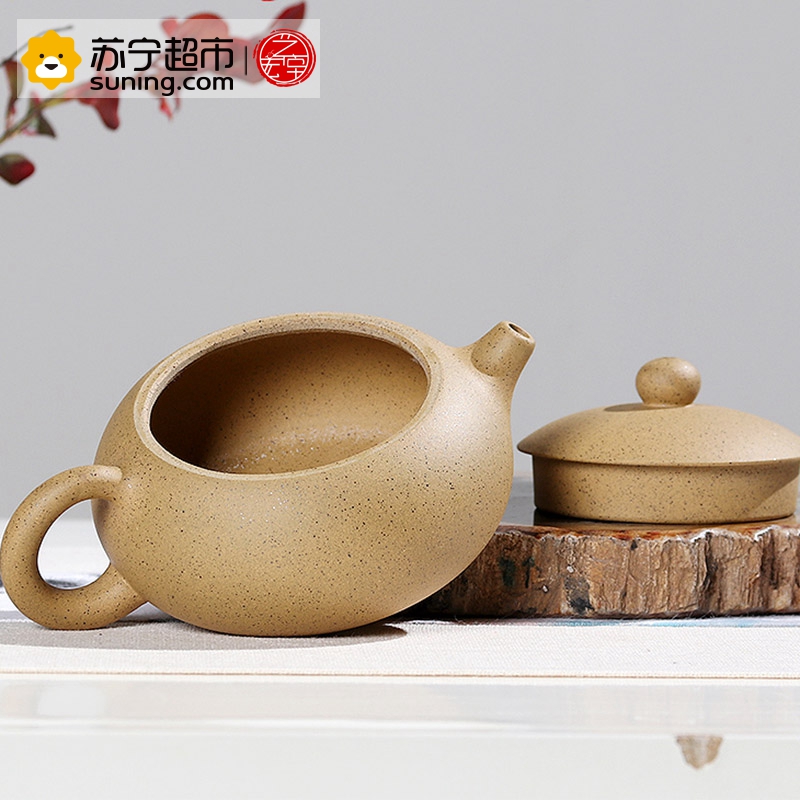 艺宏堂茶具紫砂壶 艺宏堂(仿古扁西施壶）手工制作 宜兴紫砂壶