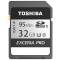 [赠读卡器]东芝(TOSHIBA)SD卡 32GB 读95MB/s写75MB/s相机存储卡