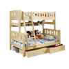 [苏宁自营]酷漫居松木儿童家具 实木儿童床高低床子母床 可拆分多功能组合床 挂梯上下床