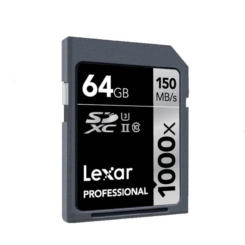 雷克沙Lexar SD卡64GB 1000X读150MB/s写75MB/s相机存储卡图片