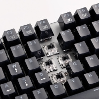 雷神(THUNDEROBOT)机械键盘黑金刚K70B 104键 黑轴机械键盘 金属背光全键无冲 吃鸡游戏机械键盘