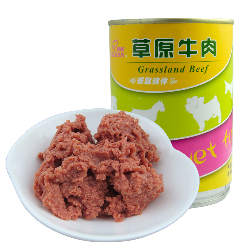 路斯宠物零食狗罐头 草原牛肉375g*12罐