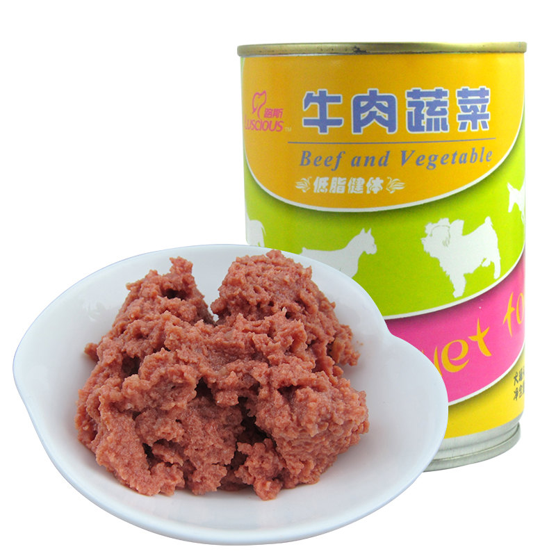 路斯宠物零食狗罐头 牛肉蔬菜375g*12罐