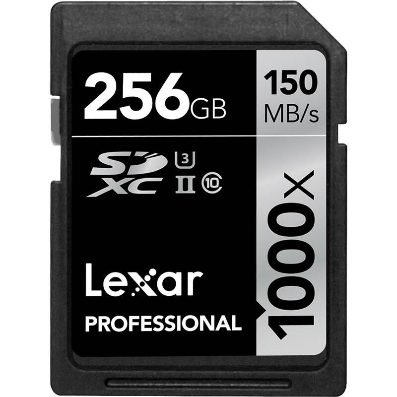 雷克沙Lexar SD卡256G 1000X读150MB/s写80MB/s相机存储卡