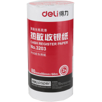 得力3203热敏收银纸(白)80mm*80mm*59m(2卷/包)