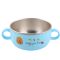 贝瓦儿童用品动漫1-3岁金属不锈钢餐具（三件套）碗杯子勺子套装 蓝色