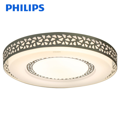 飞利浦(PHILIPS)卧室灯 LED吸顶灯 圆形LED卧室灯 简约性吸顶灯三段调光 灯具灯饰 炫丽30W