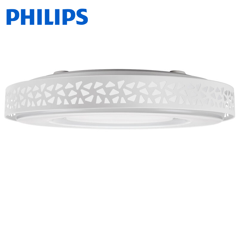 飞利浦(PHILIPS)卧室灯 LED吸顶灯 圆形LED卧室灯 简约性吸顶灯三段调光 灯具灯饰 炫丽30W