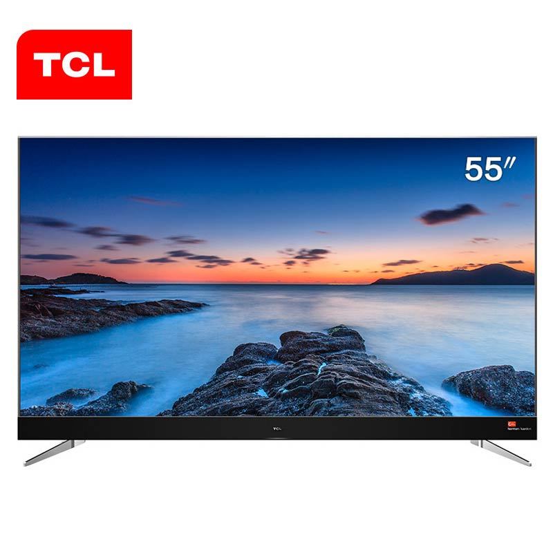 TCL 55C2 55英寸 4K·HDR 哈曼卡顿音响 34核超高清安卓智能LED电视(黑)