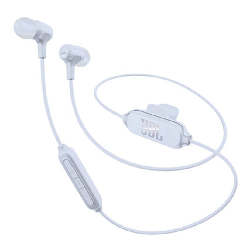 JBL E25BT 无线蓝牙运动耳机 入耳式立体声音乐耳机 无线跑步通话手机耳塞 白色
