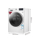 LG洗衣机WD-BH451D0H 9公斤大容量 滚筒洗衣机 DD变频直驱电机 蒸汽除菌 蒸汽柔顺 蒸汽清新 多样烘干