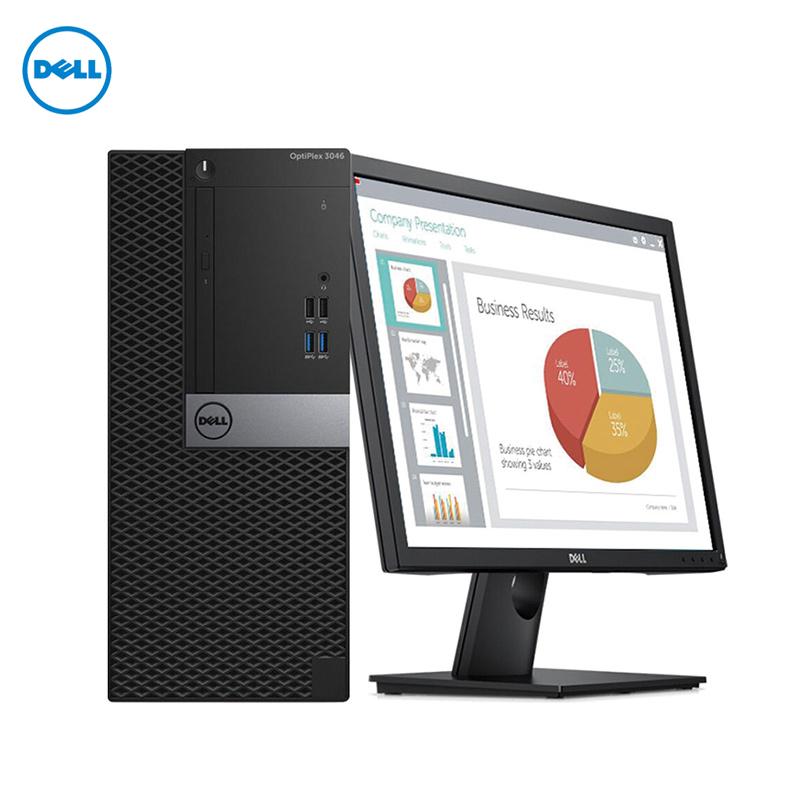 戴尔(DELL)商用Optiplex3046MT台式电脑 23英寸显示器（六代i3 4G 500G 刻录 W7H)