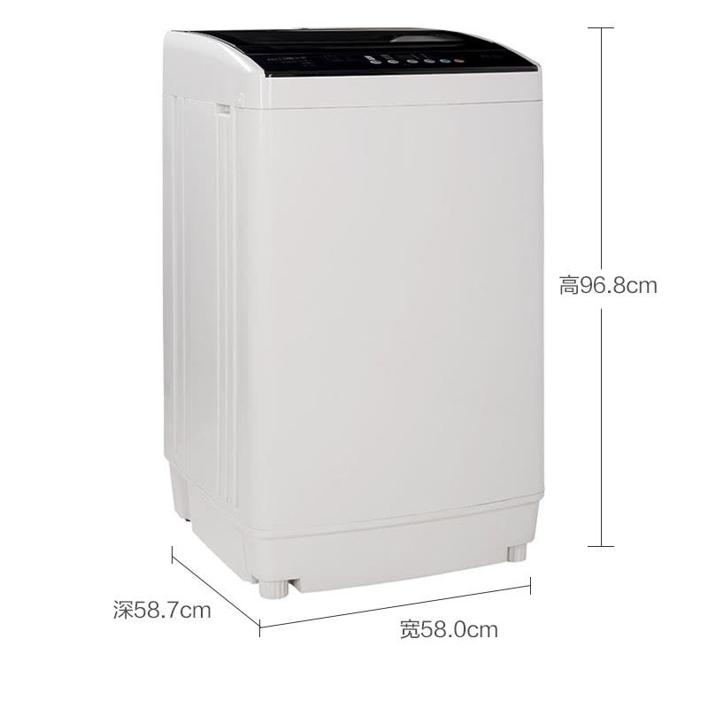 美菱(MELING) XQB80-98E1 8kg全自动波轮洗衣机 节能省水 钢化玻璃盖板(灰)图片