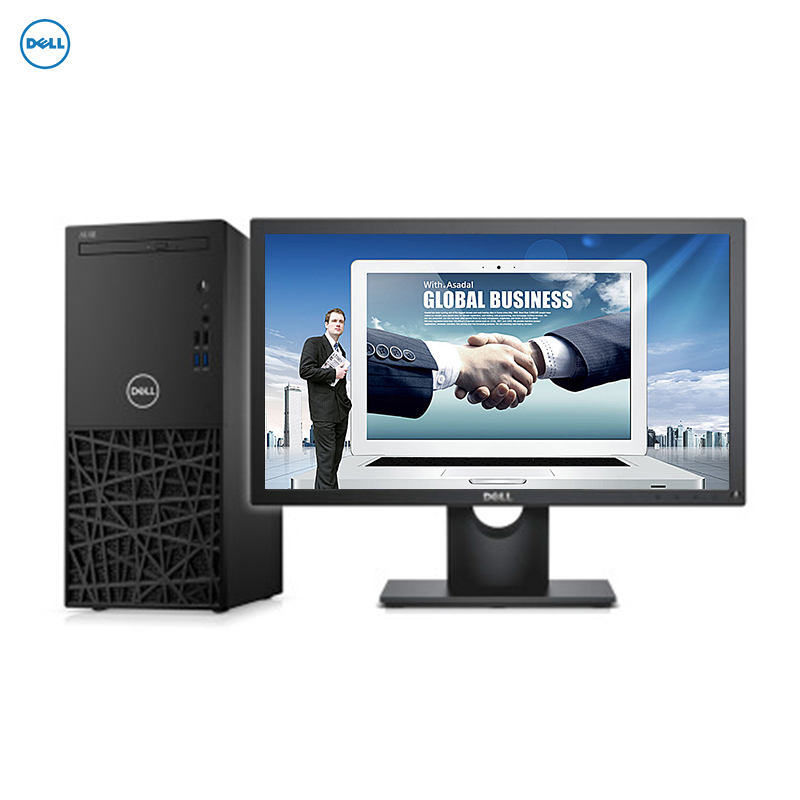 戴尔(DELL)成铭3977商用台式电脑 19.5英寸显示器(i3-7100 4GB 1TB DVDRW W10H)