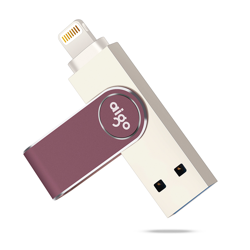 爱国者(aigo)64G苹果手机U盘 U365 USB3.0苹果官方MFI认证 iPhone和iPad双接口手机电脑用