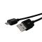 品胜PISEN数据线 手机充电线适用安卓MICRO USB智能通用充电线0.8m 黑色