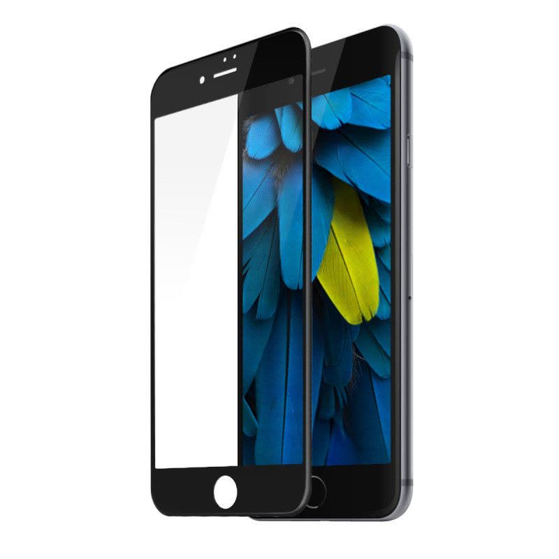 倍思 苹果/Iphone7 plus 软边防蓝光钢化膜曲面覆盖5.5寸 黑色边图片