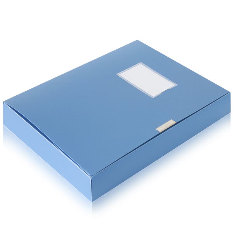 得力(deli)5643 A4/55mm折叠式档案盒 蓝色 12只装图片
