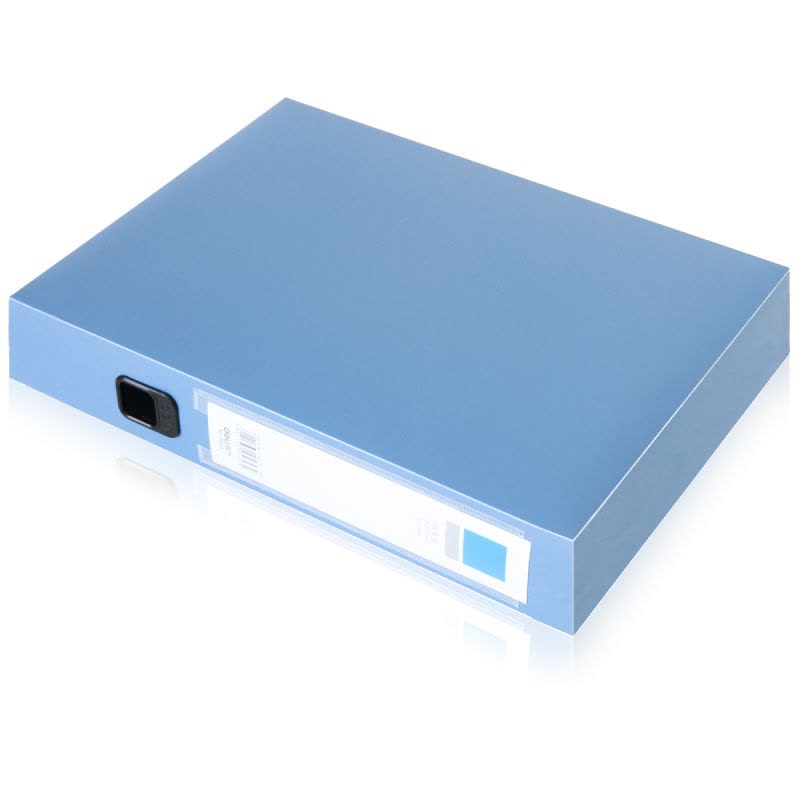 得力(deli)5643 A4/55mm折叠式档案盒 蓝色 12只装图片