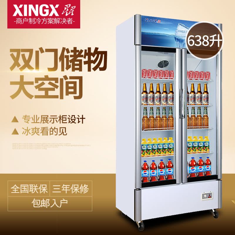 星星(XINGX) LSC-638K 638升 商用冰柜立式双门三门四门冷藏展示柜陈列柜饮料保鲜柜 冷柜 冰柜图片