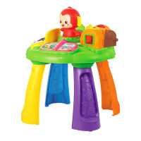 澳贝 (AUBY) 小猴学习桌 五面场景双语模式婴幼儿音乐玩具 塑料玩具 1-3岁 463827DS
