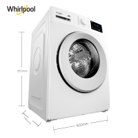 惠而浦(Whirlpool) 静静Jingjing 8公斤 中途添衣 筒自洁 全自动 洗脱一体 滚筒洗衣机 (全球白)