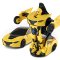 星辉(Rastar)1:32RS战警口袋机器人合金变形玩具汽车带声光可变形61800黄色