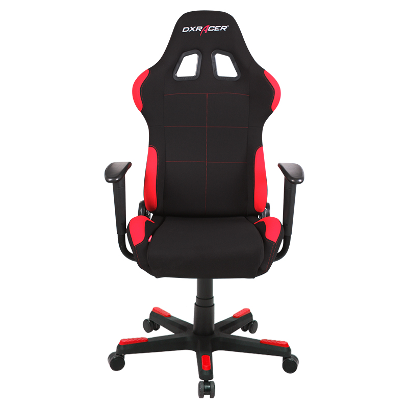 迪锐克斯(DXRacer) F01 黑红色电脑椅电竞椅转椅家用人体工学赛车游戏椅子