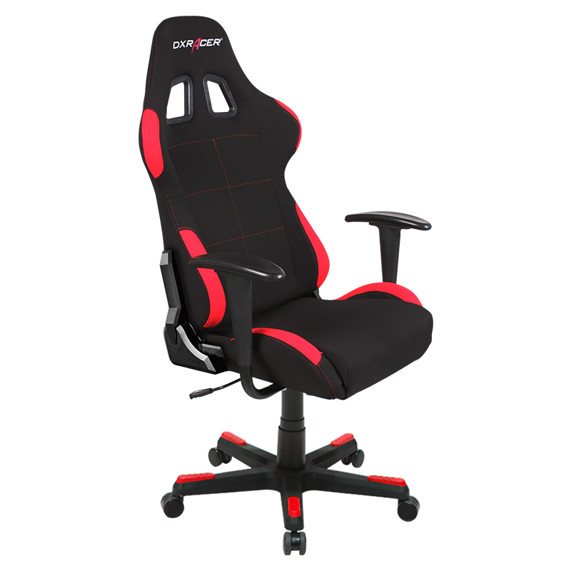 迪锐克斯(DXRacer) F01 黑红色电脑椅电竞椅转椅家用人体工学赛车游戏椅子