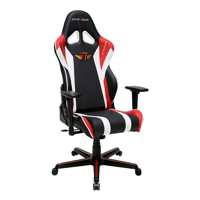 迪锐克斯(DXRacer) R208黑红白色电脑椅电竞椅转椅家用人体工学赛车游戏椅子