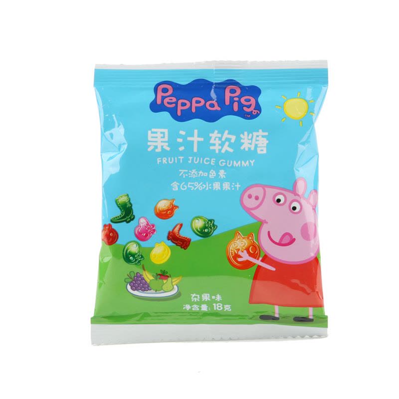 小猪佩奇PeppaPig 宝宝零食 果汁软糖 18g/袋 国产图片