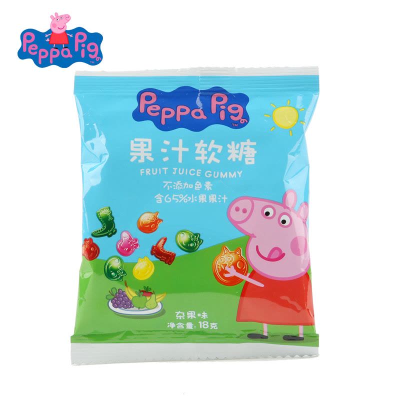 小猪佩奇PeppaPig 宝宝零食 果汁软糖 18g/袋 国产图片