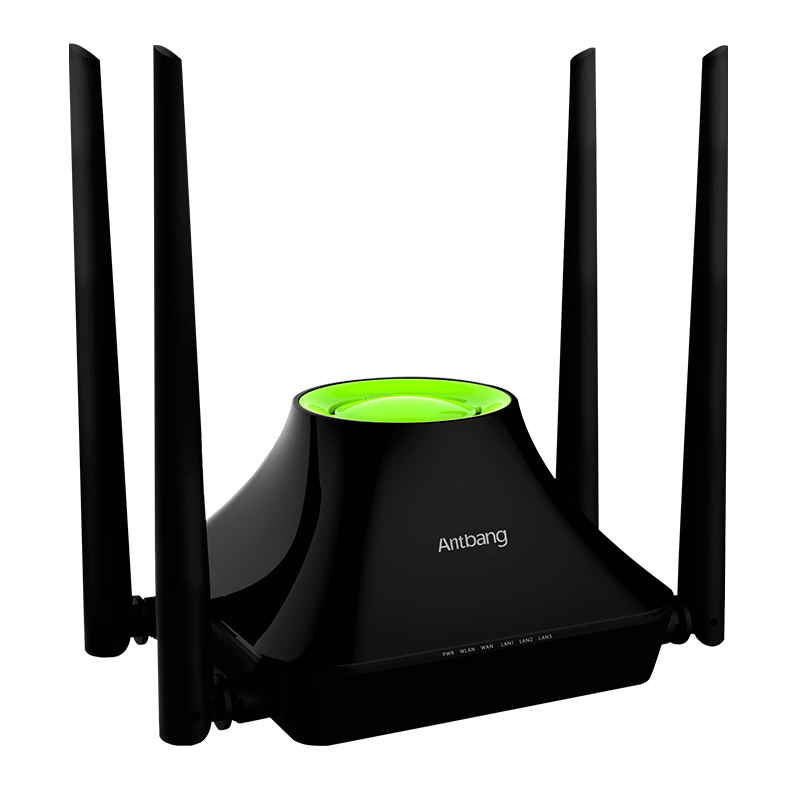 蚂蚁邦(Antbang)A3家用无线智能穿墙路由器四天线高速稳定光纤宽带WiFi中继器