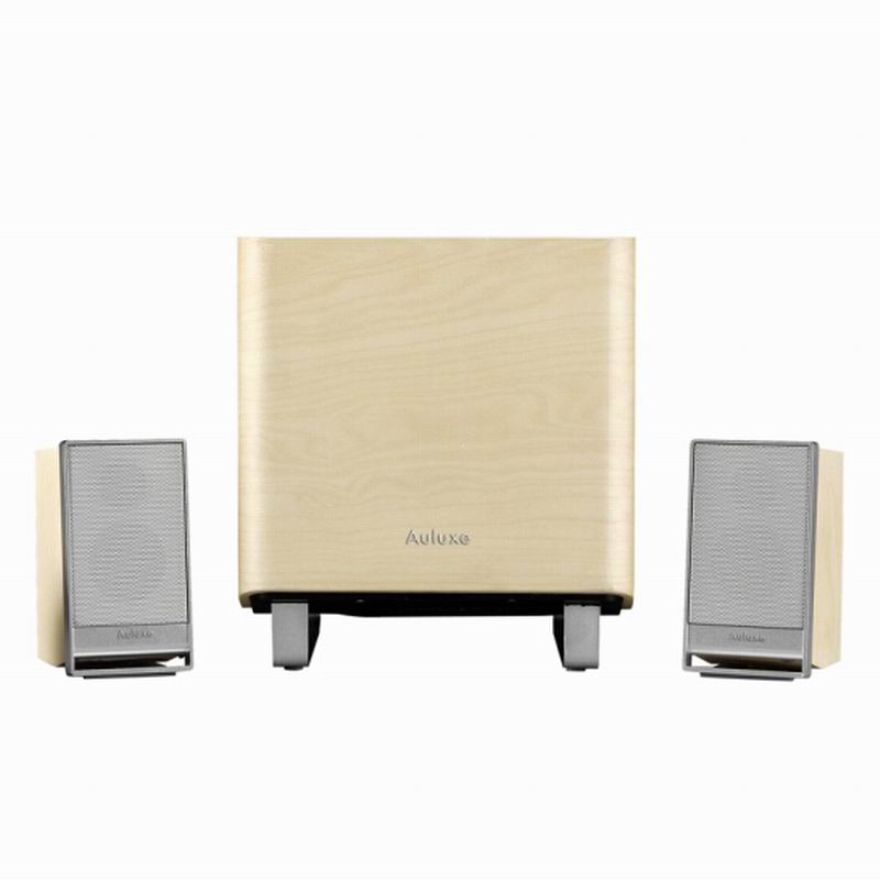 欧乐司(AULUXE) AM2021 Dew 多媒体音箱音响2.1低音炮 笔记本HIFI线控木质音箱 枫木色