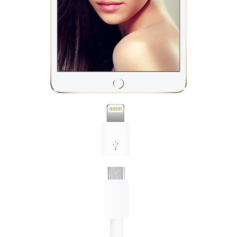 capshiJH4007白色苹果适于iPhone5/5s/6/6s//8Plus iPad4/5配件充电线数据线转接头高清大图