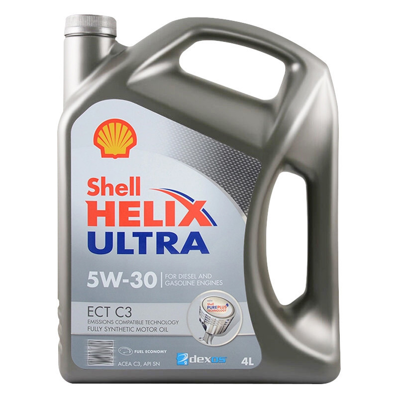 壳牌(Shell)灰喜力 Helix ULTRA ECT C3 5W-30 全合成机油 4L/瓶 (德国原装进口)