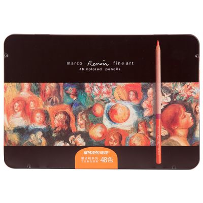 MARCO/马可雷诺阿3100-48TN彩色铅笔 48色铁盒涂色笔