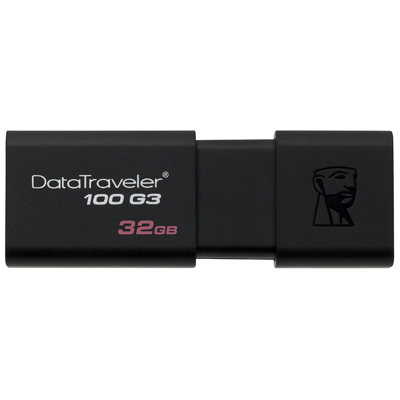 苏宁自营金士顿(Kingston)DT 100G3 32GB USB3.0 U盘 黑色高清大图