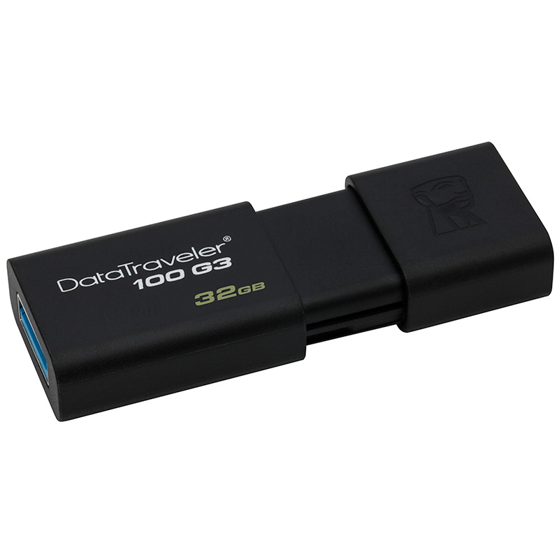 苏宁自营金士顿(Kingston)DT 100G3 32GB USB3.0 U盘 黑色高清大图