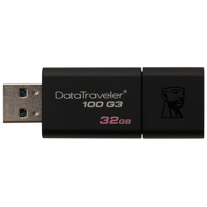 苏宁自营金士顿(Kingston)DT 100G3 32GB USB3.0 U盘 黑色高清大图