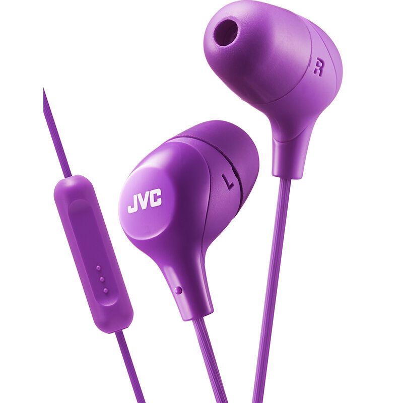 杰伟世(JVC)HA-FX38M 耳机入耳式重低音 运动音乐线控耳塞 紫色