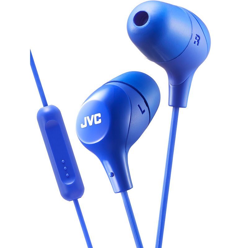杰伟世(JVC)HA-FX38M 耳机入耳式重低音 运动音乐线控耳塞 蓝色