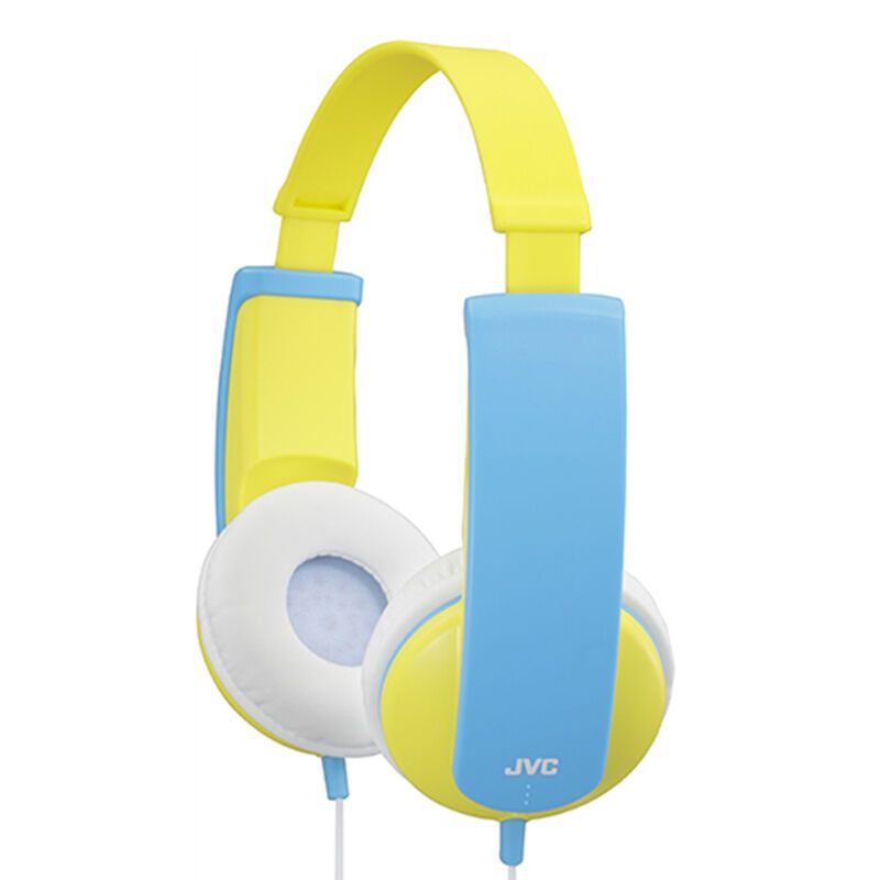 杰伟世(JVC)HA-KD5 头戴式儿童耳机 健康保护听力音量控制 黄蓝色