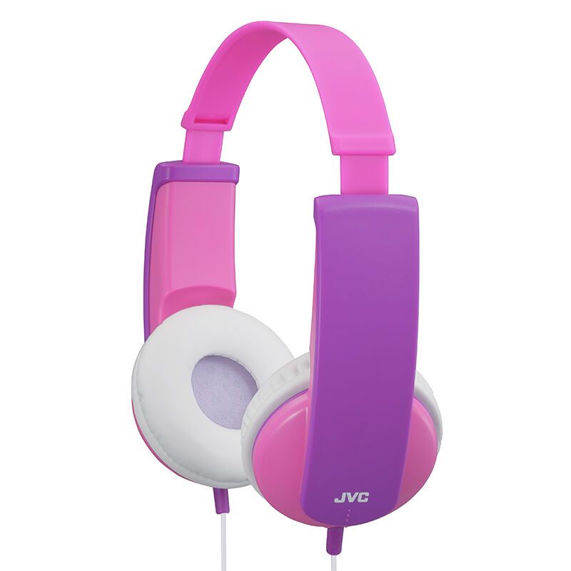 杰伟世(JVC)HA-KD5 头戴式儿童耳机 健康保护听力音量控制 粉紫色